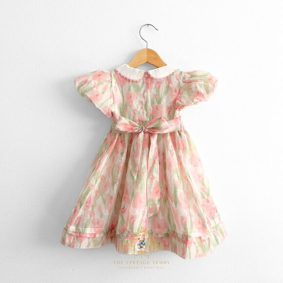 NWT Pretty Girls Embroidered Smocked Dress Boutique Special Occassion Formal 7Y - Picture 2 of 6